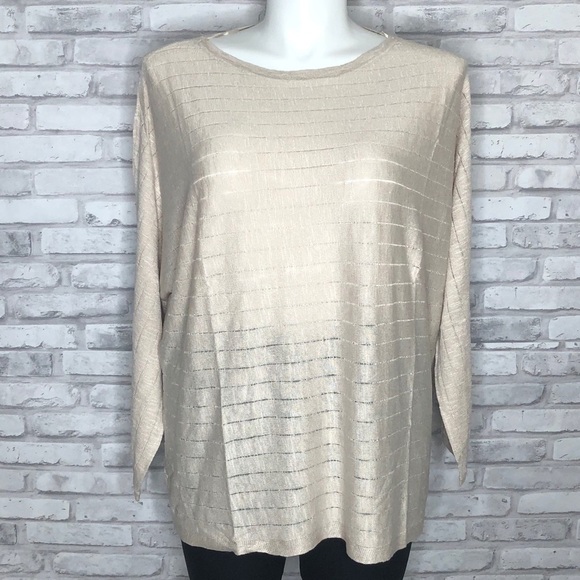 Style & Co cream long sleeved top, NWT, 2X - Picture 2 of 8